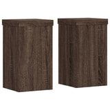 Vidaxx supports pour plantes 2 pcs 10x10x18 cm bois traité chêne brun