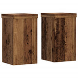 VidaXL supports pour plantes 2 pcs 10x10x18 cm bois traité, couleur bois ancien