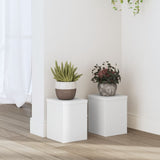 Vidaxx supports pour plantes 2 pcs 15x15x20 cm bois d'ingénierie blanc