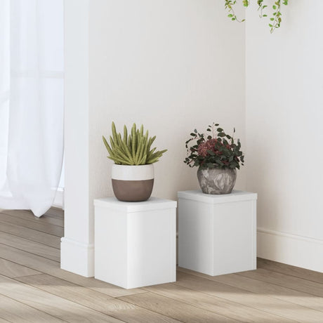 Vidaxx supports pour plantes 2 pcs 15x15x20 cm bois d'ingénierie blanc