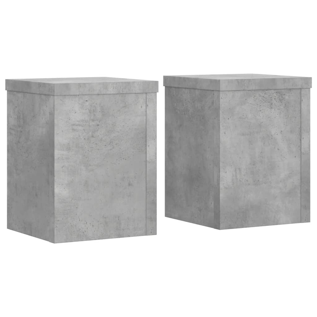 Vidaxx supports pour plantes 2 pcs 15x15x20 cm bois d'ingénierie béton gris