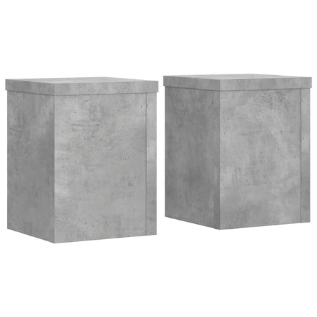 Vidaxx supports pour plantes 2 pcs 15x15x20 cm bois d'ingénierie béton gris