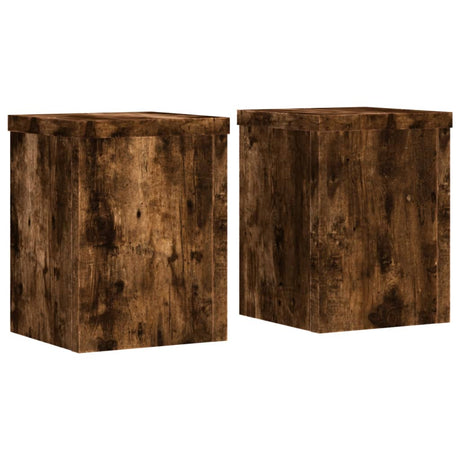 Vidaxx supports pour plantes 2 pcs 15x15x20 cm bois traité chêne fumé