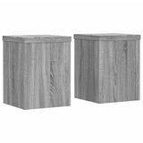 Vidaxxl supports pour plantes 2 pcs 15x15x20 cm bois d'ingénierie gris sonoma