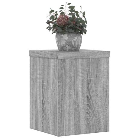 Vidaxxl supports pour plantes 2 pcs 15x15x20 cm bois d'ingénierie gris sonoma