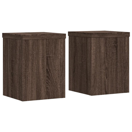 Vidaxx supports pour plantes 2 pcs 15x15x20 cm bois d'ingénierie chêne brun