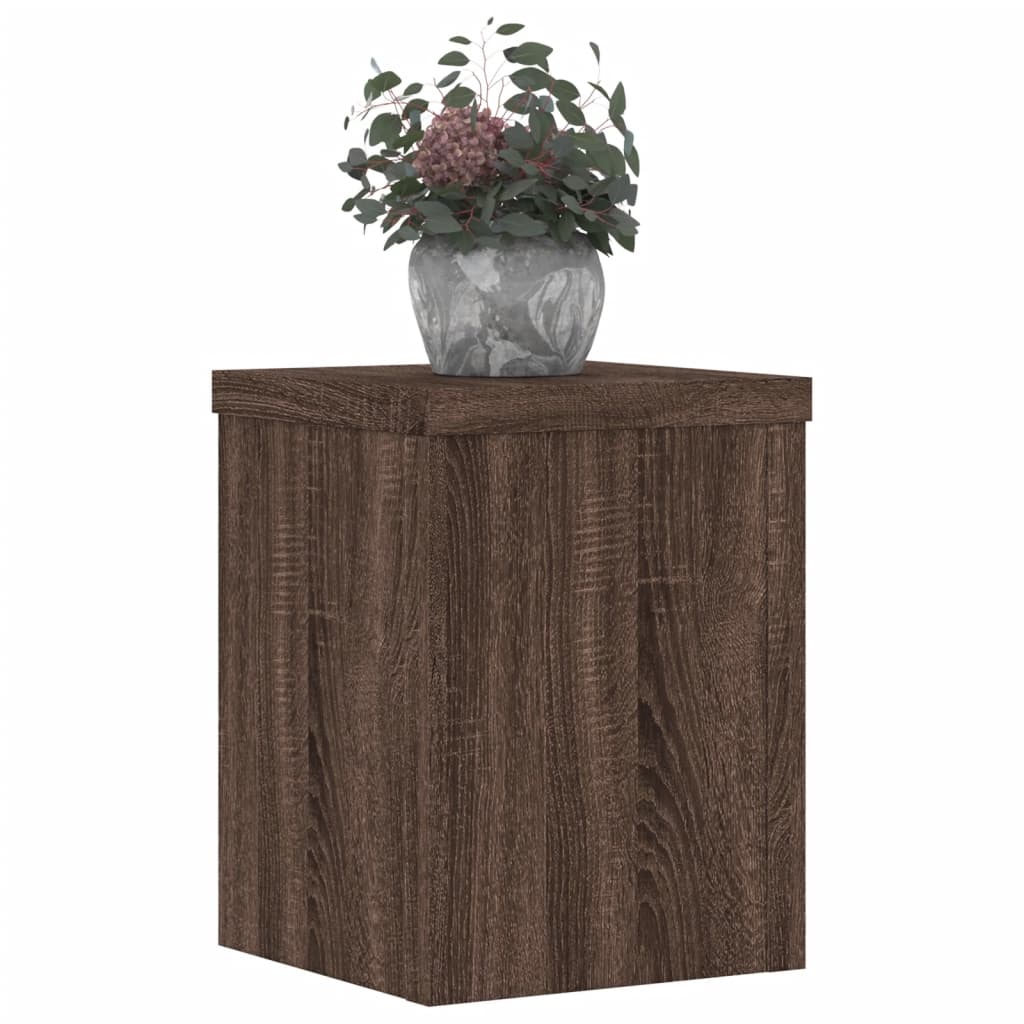 Vidaxx supports pour plantes 2 pcs 15x15x20 cm bois d'ingénierie chêne brun