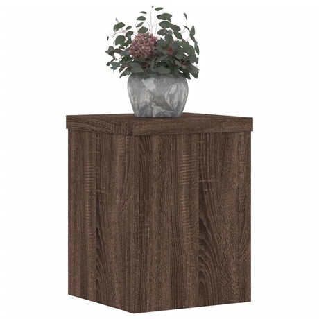 Vidaxx supports pour plantes 2 pcs 15x15x20 cm bois d'ingénierie chêne brun
