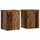 VidaXL supports pour plantes 2 pcs 15x15x20 cm bois traité, couleur bois ancien