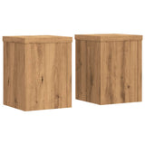 VidaXL Plantenstandaards 2 st 15x15x20 cm hout artisanaal eiken