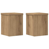 VidaXL Supports pour plantes 2 pcs 15x15x20 cm bois chêne artisanal