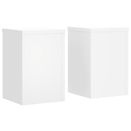 VidaXL supports pour plantes 2 pcs 20x20x30 cm bois d'ingénierie blanc