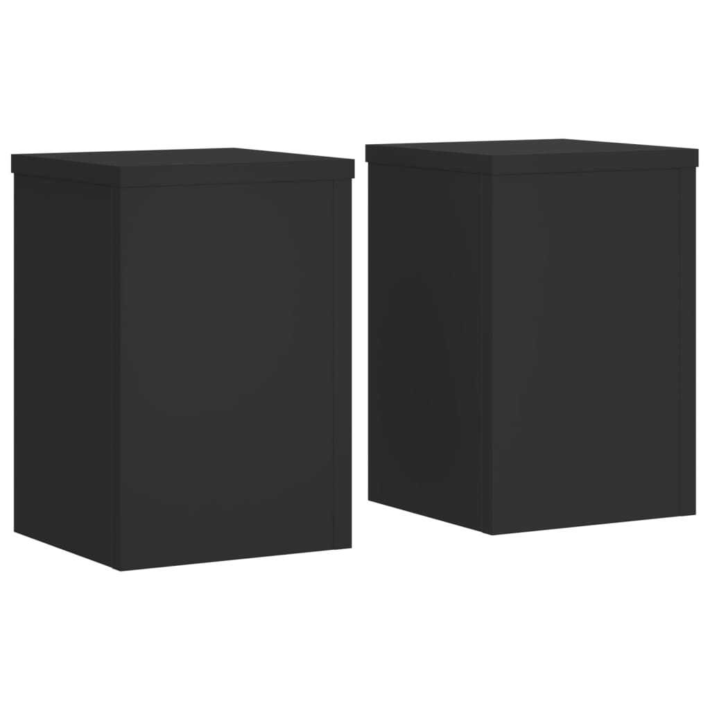 VidaXL supports pour plantes 2 pcs 20x20x30 cm bois traité noir