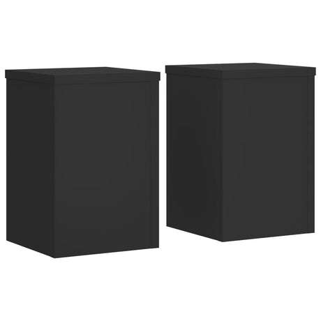 VidaXL supports pour plantes 2 pcs 20x20x30 cm bois traité noir