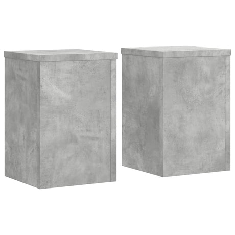 Vidaxx supports pour plantes 2 pcs 20x20x30 cm bois d'ingénierie béton gris