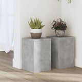 Vidaxx supports pour plantes 2 pcs 20x20x30 cm bois d'ingénierie béton gris
