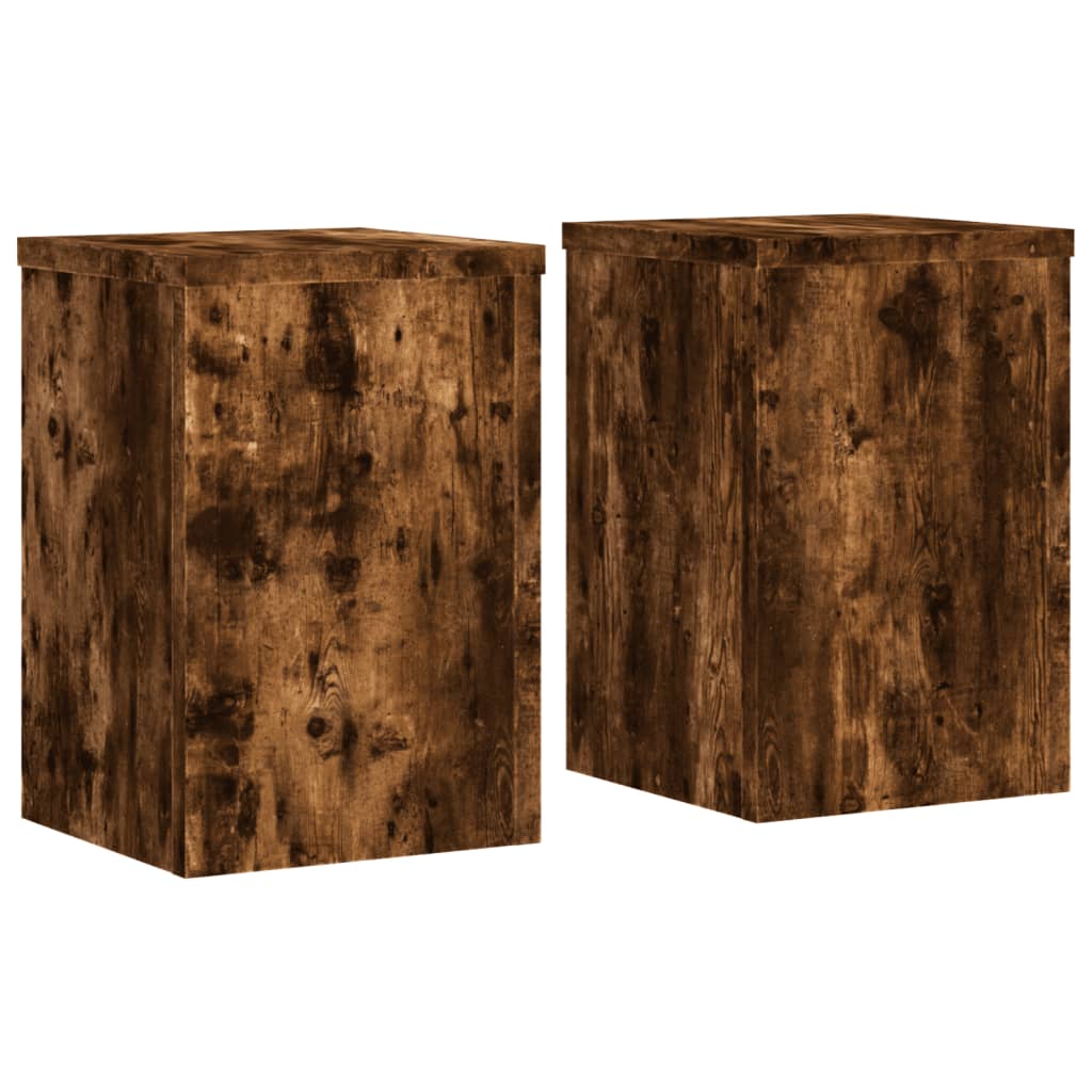 Vidaxx supports pour plantes 2 pcs 20x20x30 cm bois traité chêne fumé