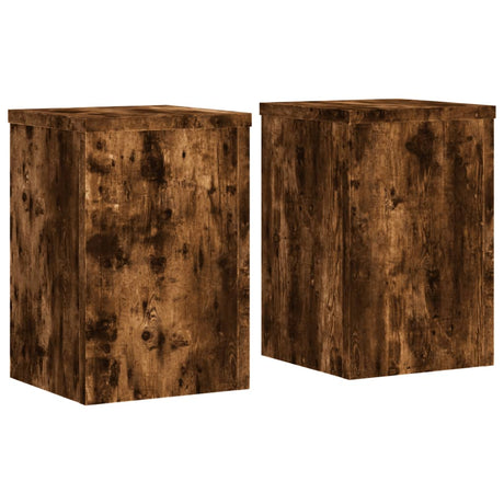 Vidaxx supports pour plantes 2 pcs 20x20x30 cm bois traité chêne fumé