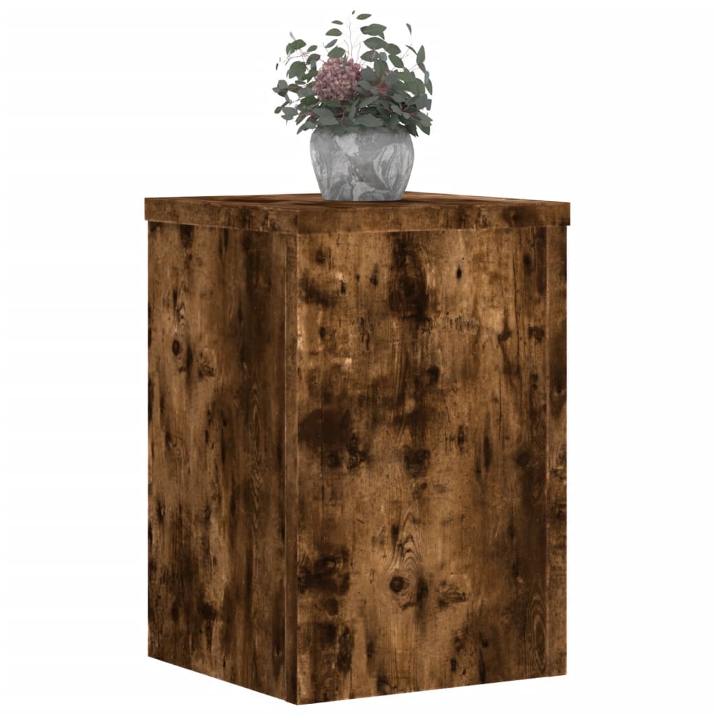 Vidaxx supports pour plantes 2 pcs 20x20x30 cm bois traité chêne fumé