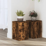 Vidaxx supports pour plantes 2 pcs 20x20x30 cm bois traité chêne fumé