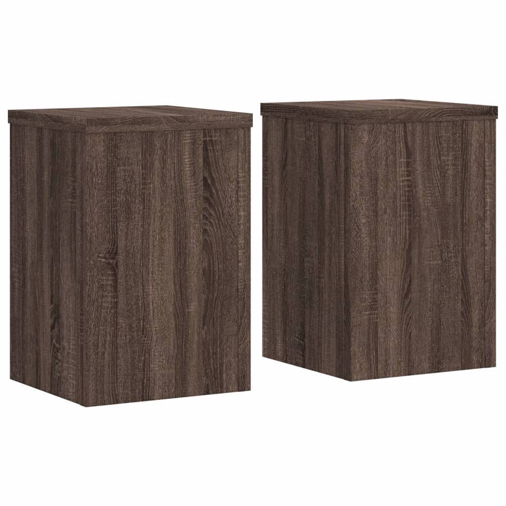 Vidaxx supports pour plantes 2 pcs 20x20x30 cm bois d'ingénierie chêne brun