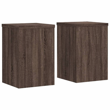 Vidaxx supports pour plantes 2 pcs 20x20x30 cm bois d'ingénierie chêne brun