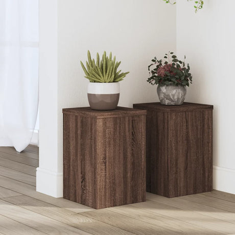 Vidaxx supports pour plantes 2 pcs 20x20x30 cm bois d'ingénierie chêne brun