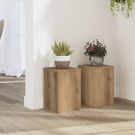 Vidaxx porte-plantes 2 pcs 20x20x30 cm bois chêne artisanal