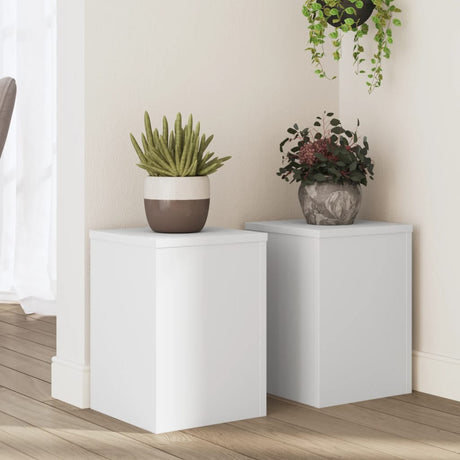 Vidaxx supports pour plantes 2 pcs 25x25x35 cm bois d'ingénierie blanc