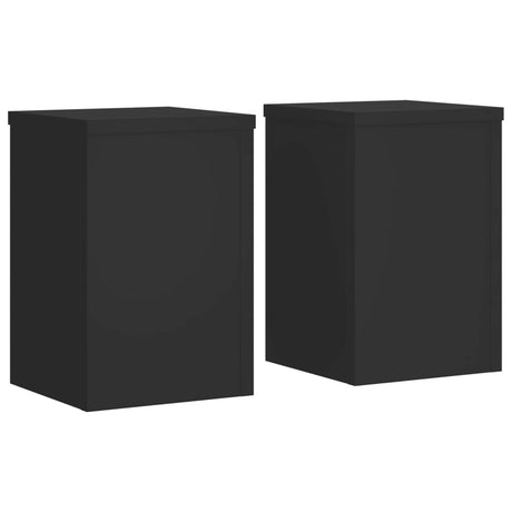 Vidaxx supports pour plantes 2 pcs 25x25x35 cm bois traité noir