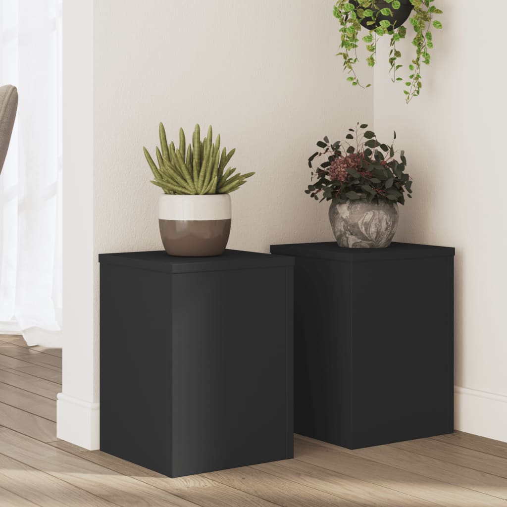 Vidaxx supports pour plantes 2 pcs 25x25x35 cm bois traité noir