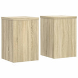 Vidaxxl supports pour plantes 2 pcs 25x25x35 cm chêne sonoma en dérivé du bois