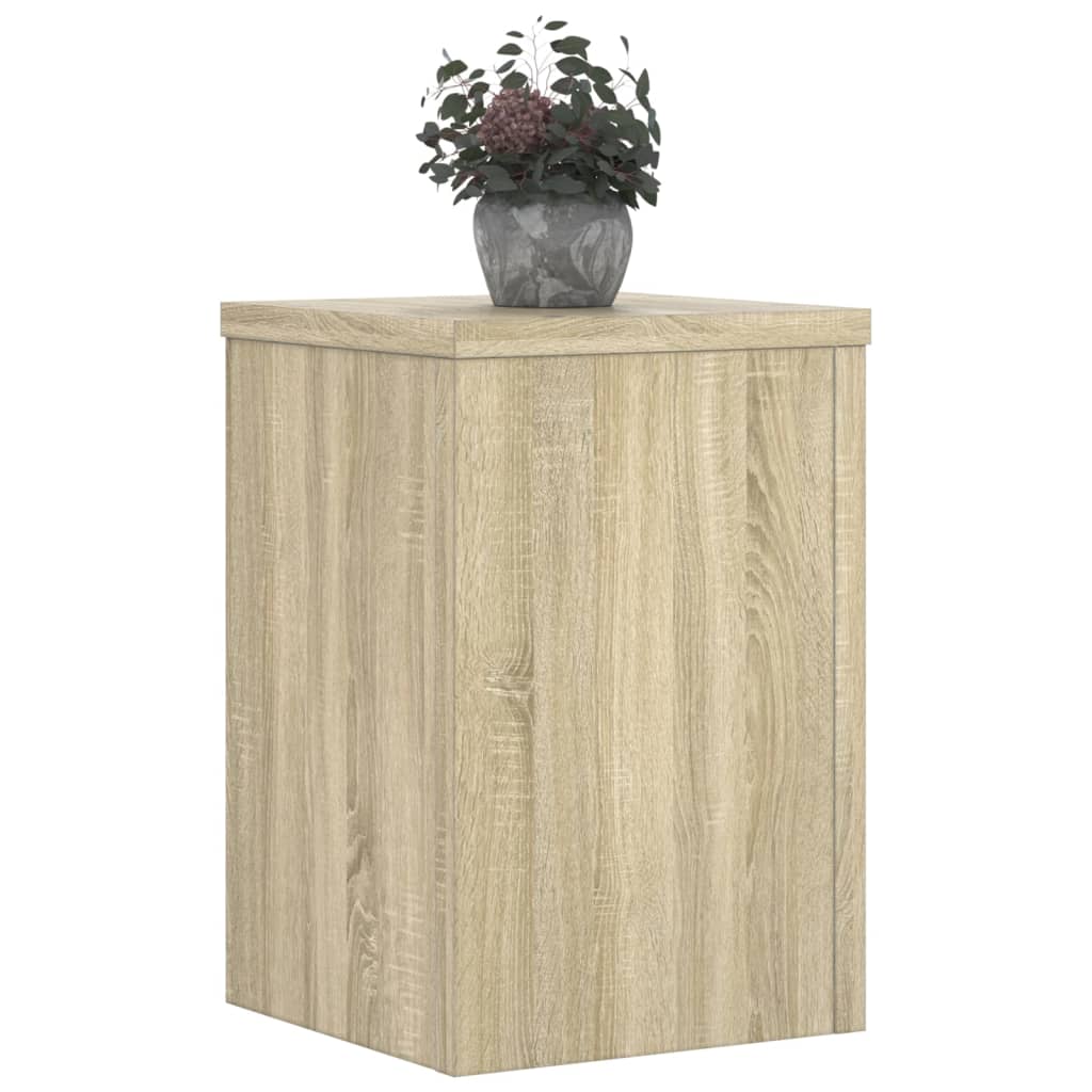 Vidaxxl supports pour plantes 2 pcs 25x25x35 cm chêne sonoma en dérivé du bois