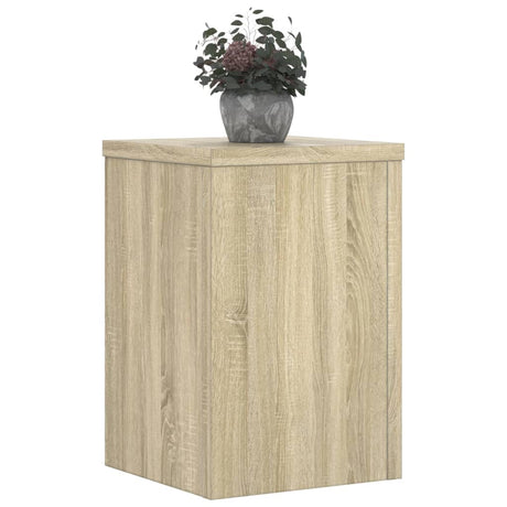 Vidaxxl supports pour plantes 2 pcs 25x25x35 cm chêne sonoma en dérivé du bois