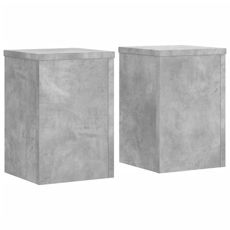 Vidaxx supports pour plantes 2 pcs 25x25x35 cm bois d'ingénierie béton gris