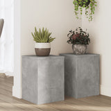 Vidaxx supports pour plantes 2 pcs 25x25x35 cm bois d'ingénierie béton gris