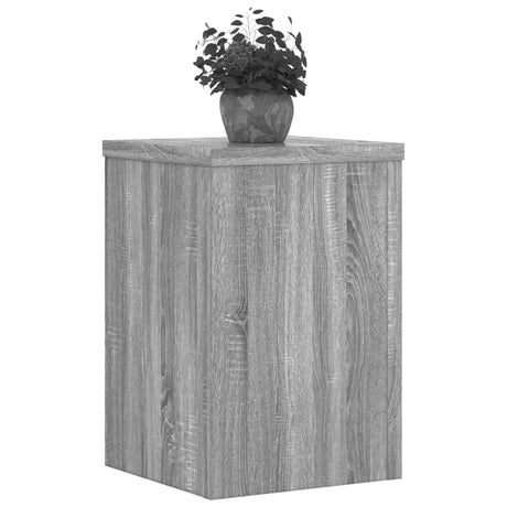 Vidaxxl supports pour plantes 2 pcs 25x25x35 cm bois d'ingénierie gris sonoma