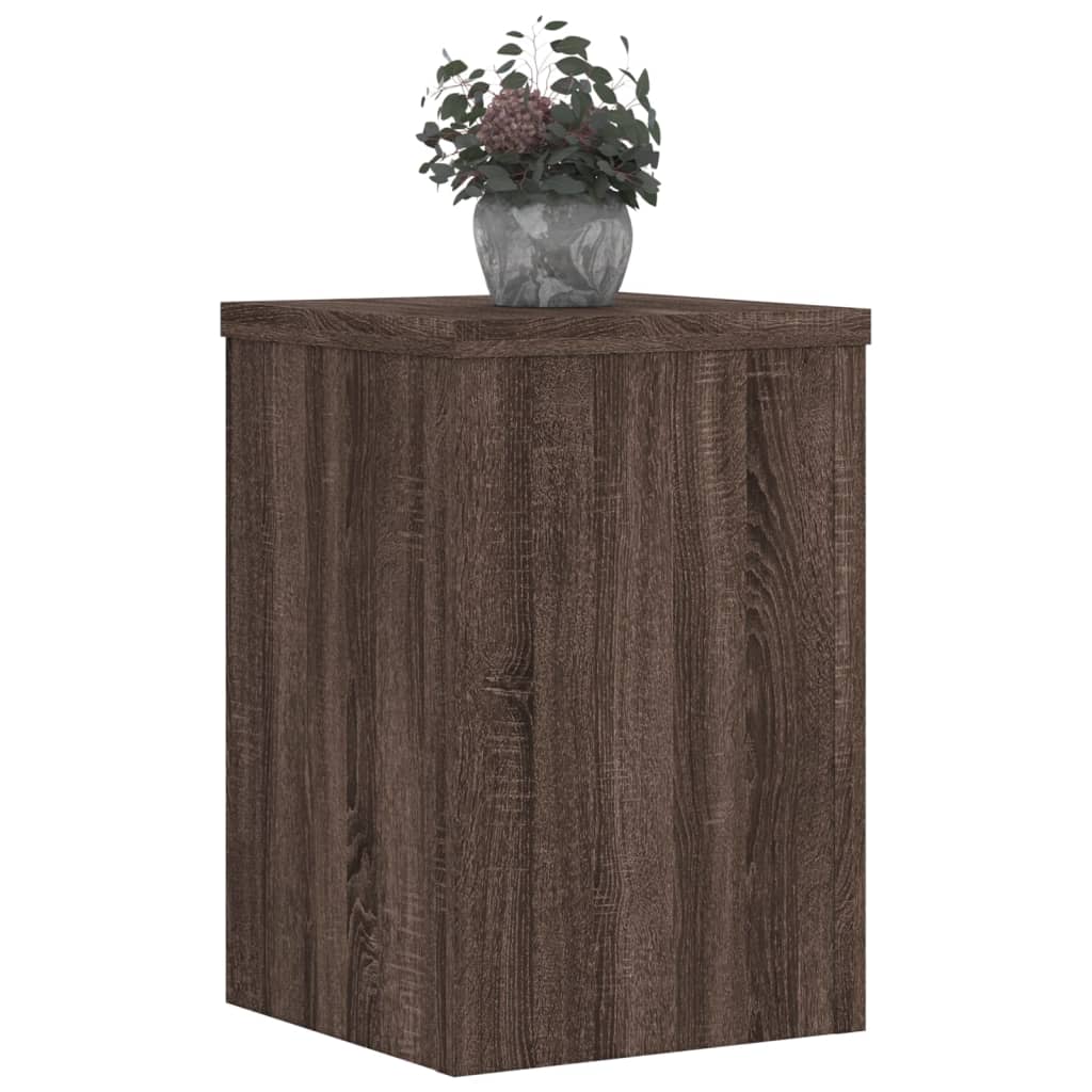 Vidaxx supports pour plantes 2 pcs 25x25x35 cm bois d'ingénierie chêne brun