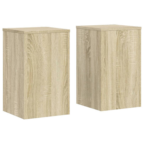 VidaXL supports pour plantes 2 pcs 30x30x50 cm bois d'ingénierie chêne sonoma