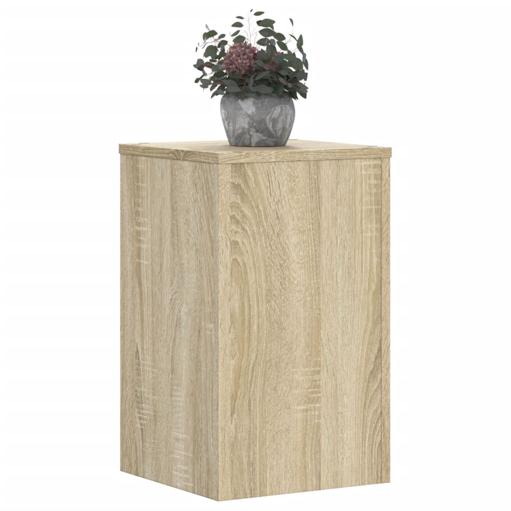 VidaXL supports pour plantes 2 pcs 30x30x50 cm bois d'ingénierie chêne sonoma