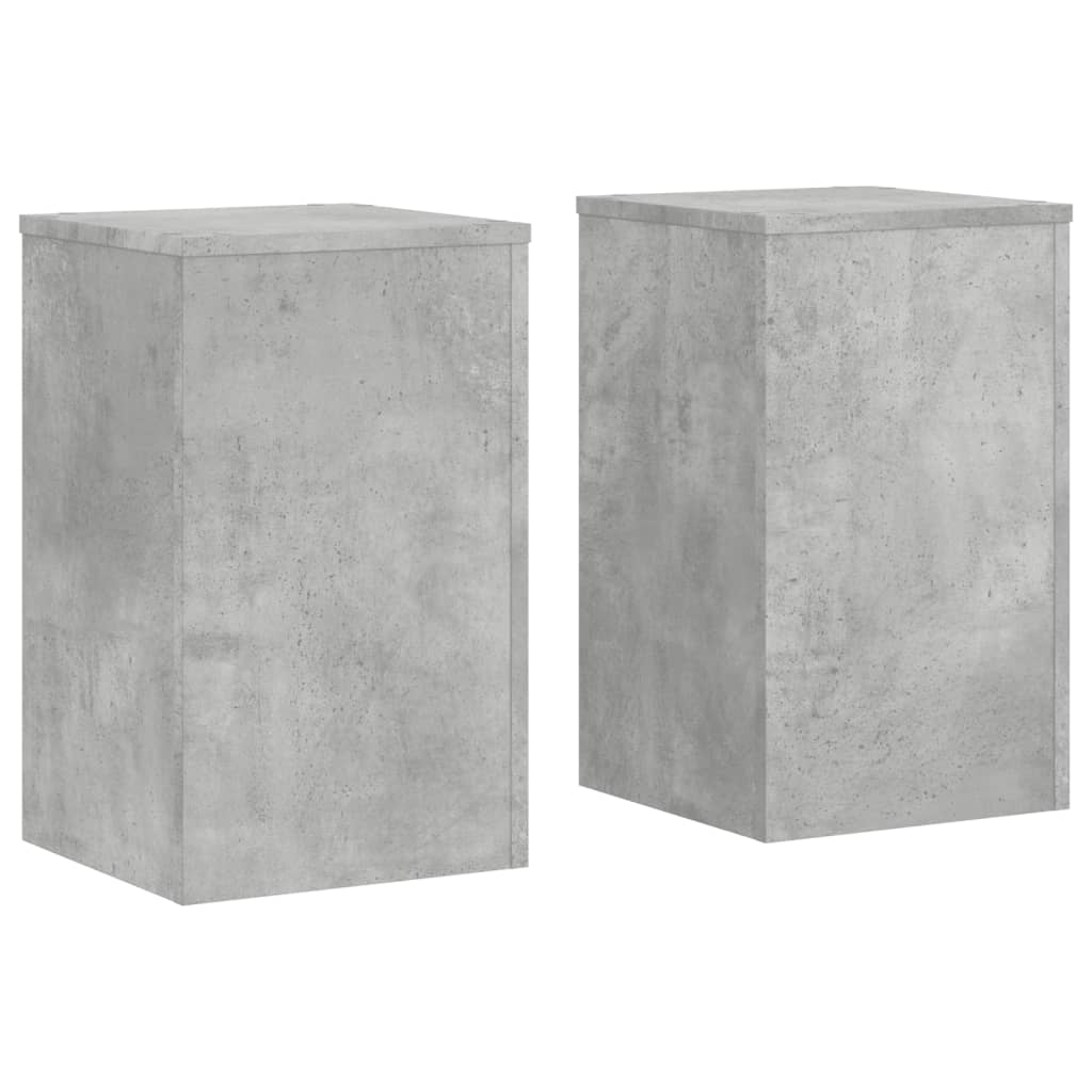 Vidaxx supports pour plantes 2 pcs 30x30x50 cm bois d'ingénierie béton gris