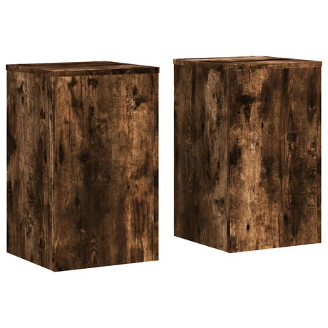 Vidaxx supports pour plantes 2 pcs 30x30x50 cm bois traité chêne fumé