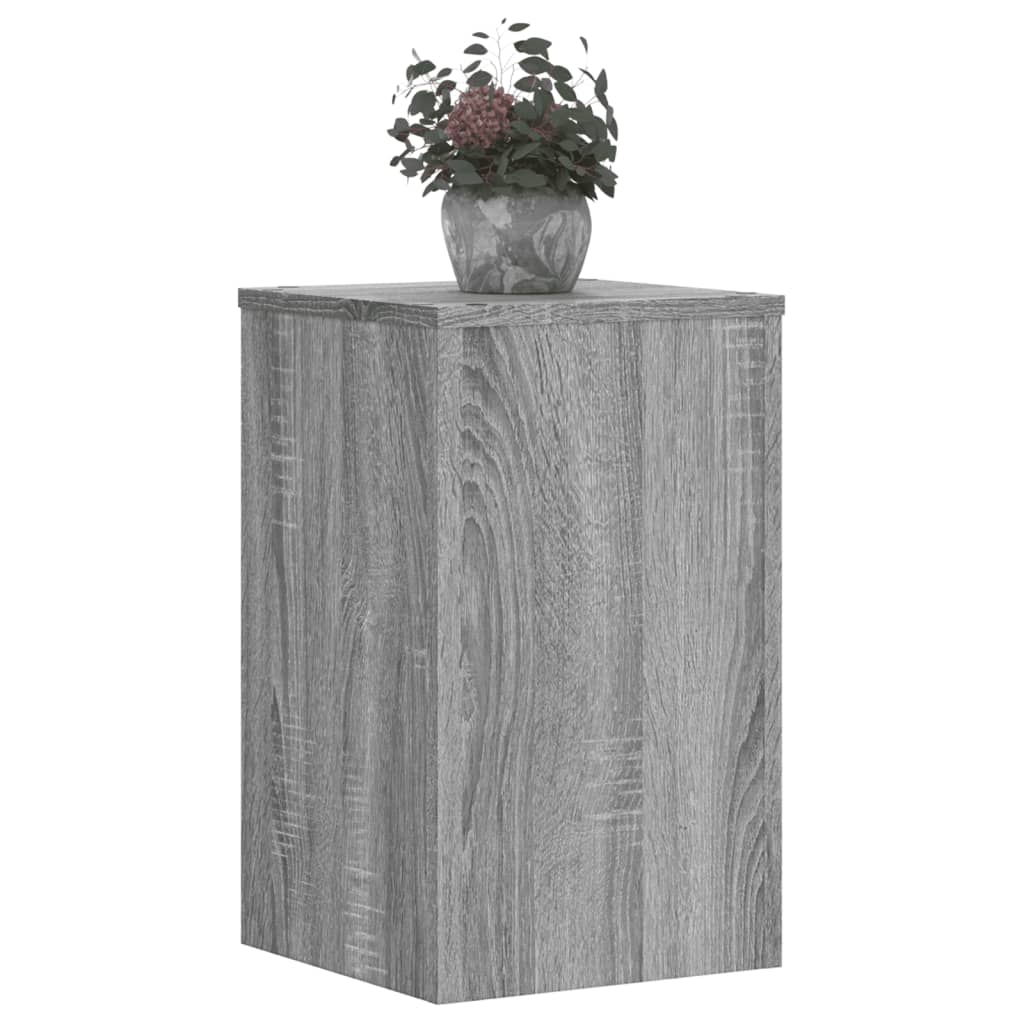 Vidaxxl supports pour plantes 2 pcs 30x30x50 cm bois d'ingénierie gris sonoma