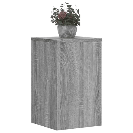 Vidaxxl supports pour plantes 2 pcs 30x30x50 cm bois d'ingénierie gris sonoma