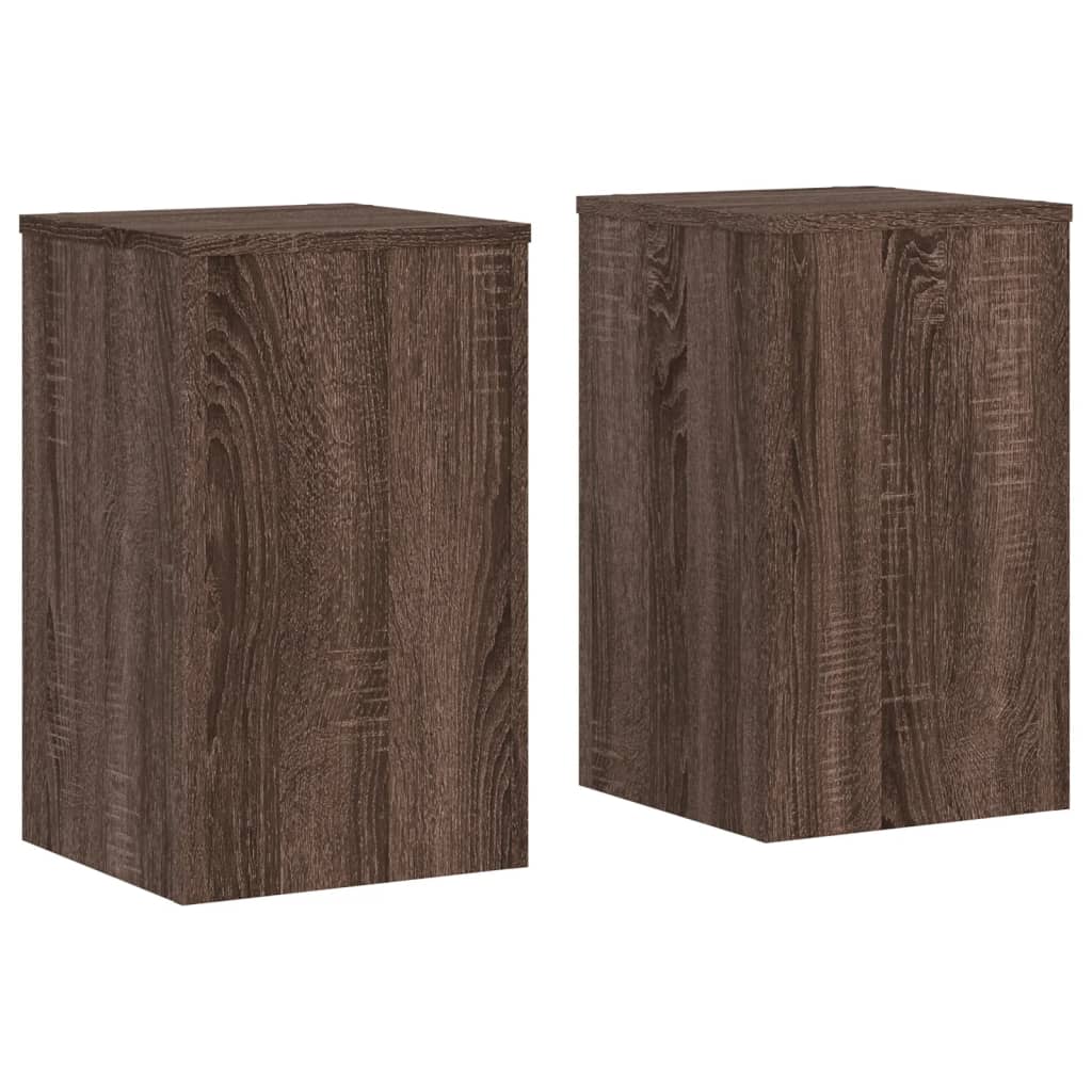 Vidaxx supports pour plantes 2 pcs 30x30x50 cm bois d'ingénierie chêne brun