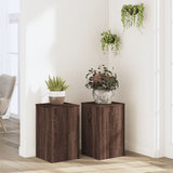 Vidaxx supports pour plantes 2 pcs 30x30x50 cm bois d'ingénierie chêne brun