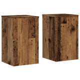 VidaXL Supports pour plantes 2 pcs 30x30x50 cm bois traité, couleur bois ancien