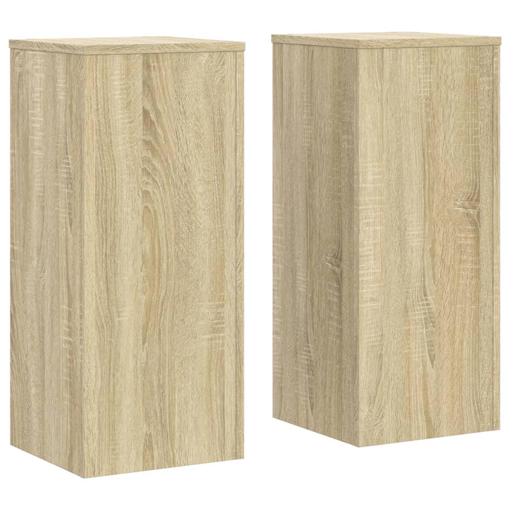 VidaXL supports pour plantes 2 pcs 30x30x70 cm bois d'ingénierie chêne sonoma