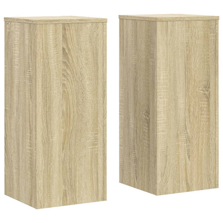 VidaXL supports pour plantes 2 pcs 30x30x70 cm bois d'ingénierie chêne sonoma