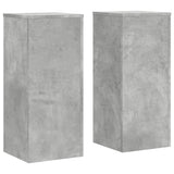 VidaXL supports pour plantes 2 pcs 30x30x70 cm bois d'ingénierie béton gris